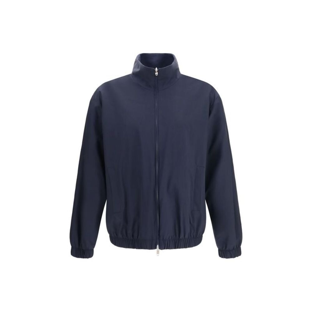 Umit Benan Blue Silk Full-Length Men's Jacket